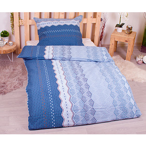 Krepové povlečení Deluxe 140x200+70x90 - Ekinoks tyrkysová