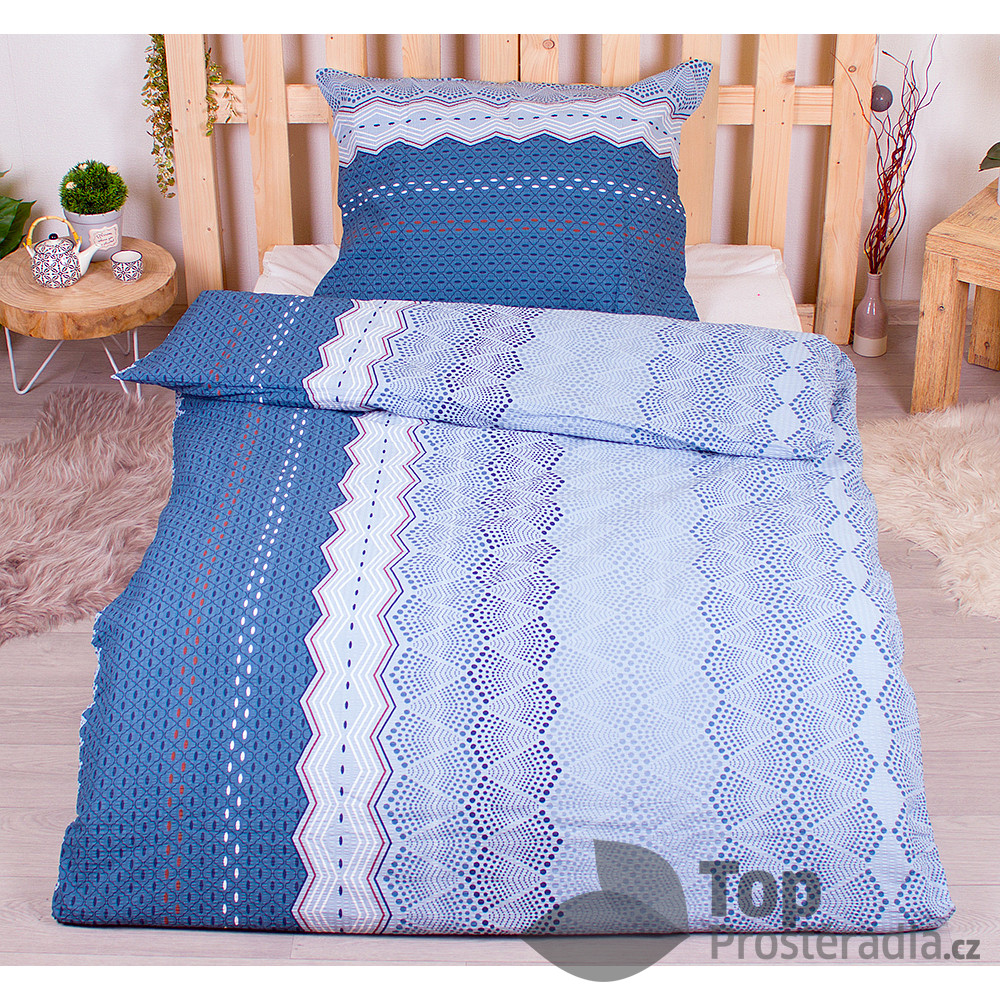 TOP Krepové povlečení Deluxe 140x200+70x90 - Ekinoks tyrkysová