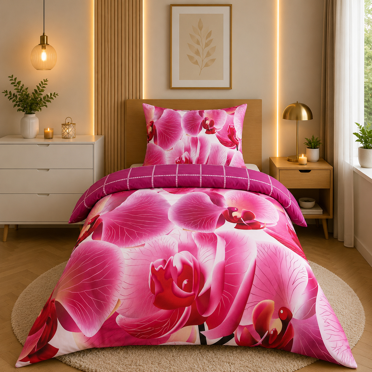 TP 3D povlečení 140x200 + 70x90 - Orchidej