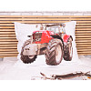 3D povlečení 140x200+70x90 Traktor RED