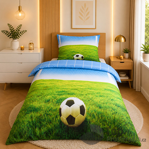 3D povlečení 140x200+70x90 Fotbal