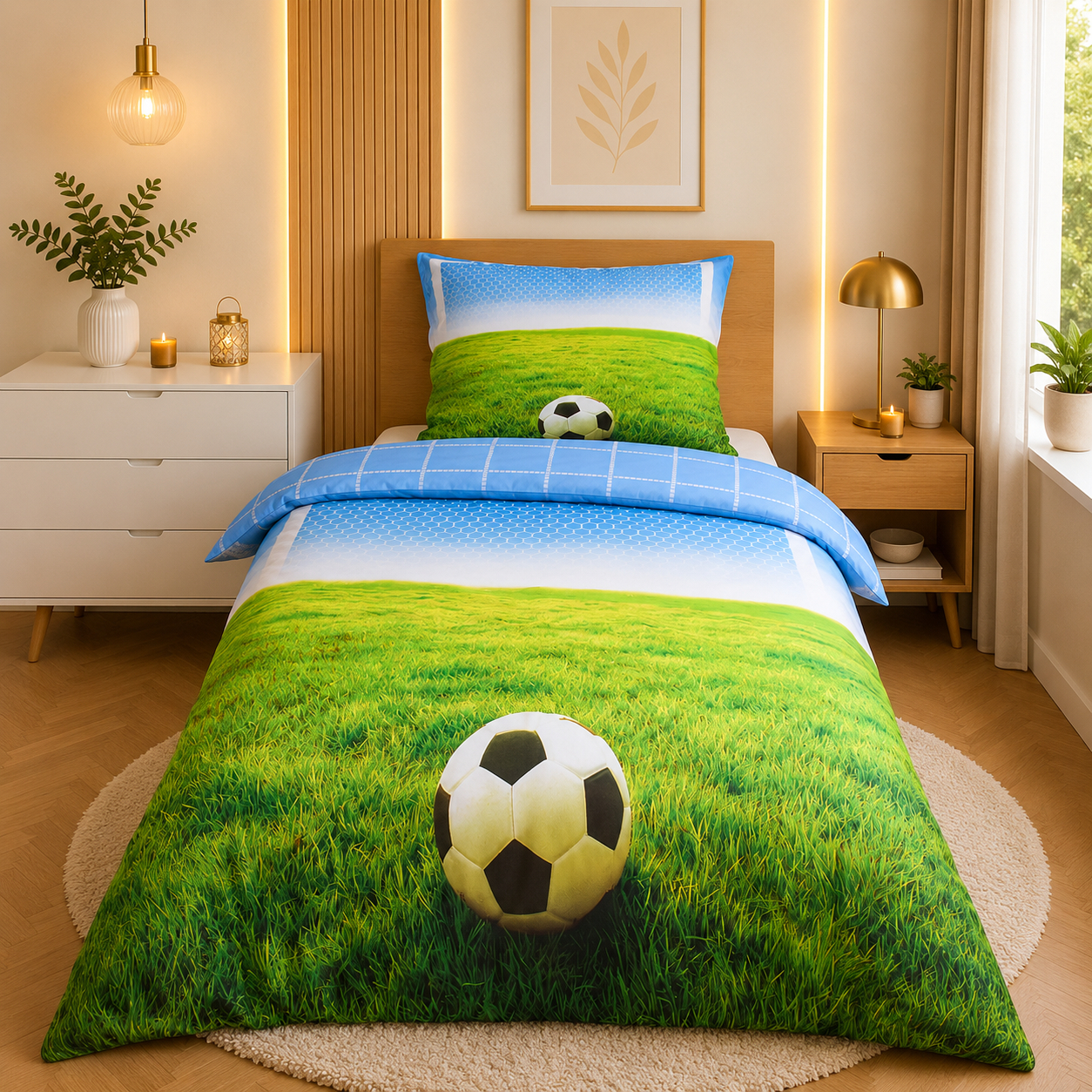 TP 3D povlečení 140x200 + 70x90 - Fotbal