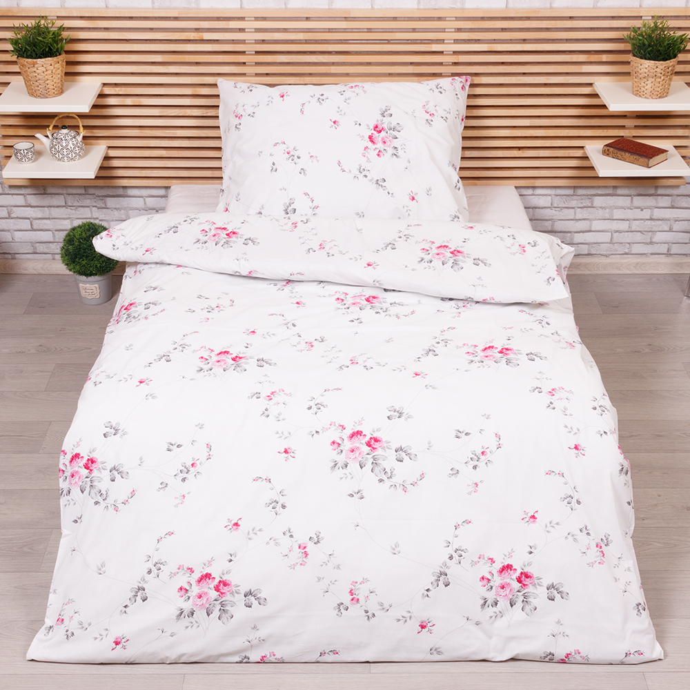 TP Bavlněné povlečení 140x200+70x90 - Mia růžová