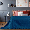 Dekorační přehoz na postel TILIA 240x260 - Modrý