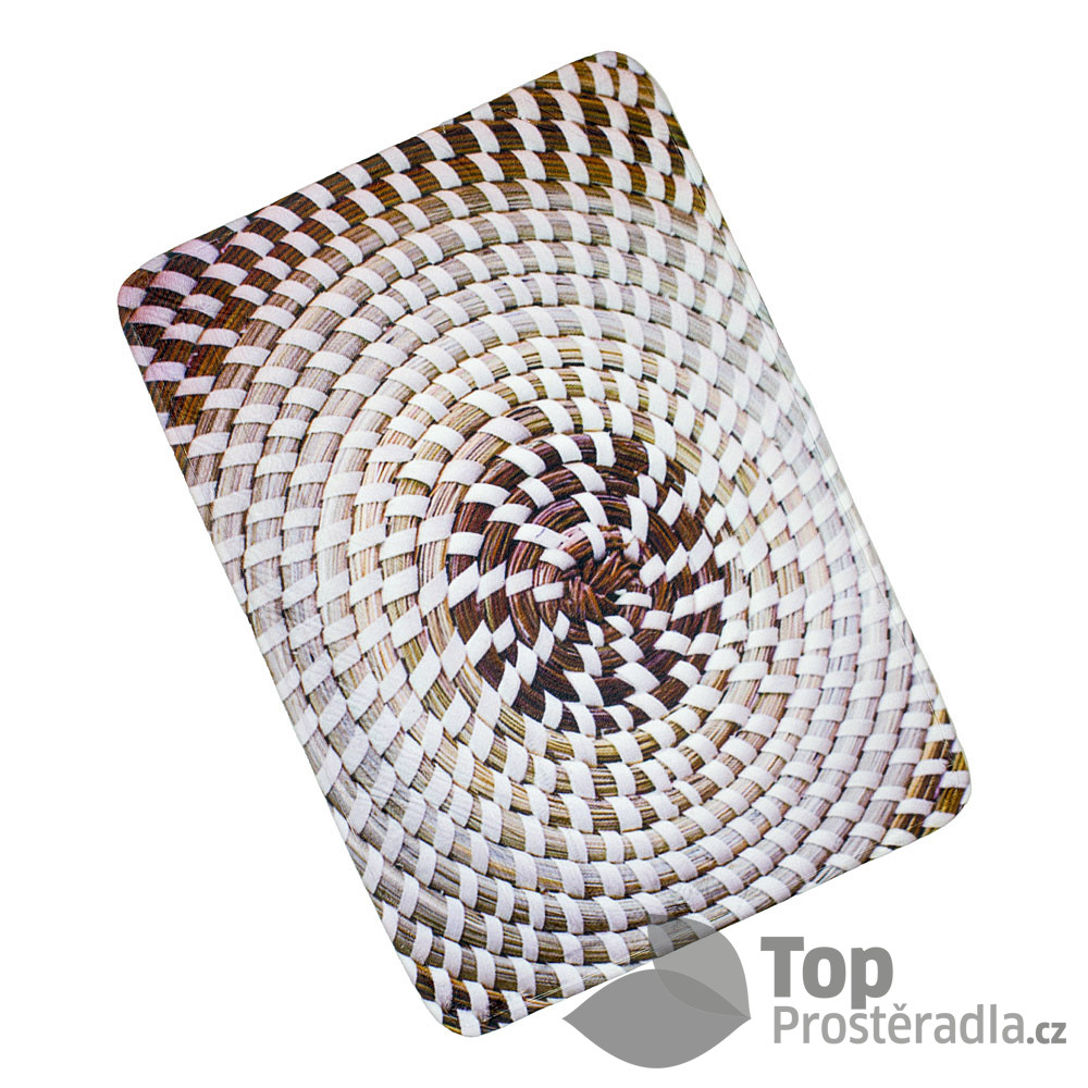 TP 3D Podlahová předložka 50x70 Proutěná spirála