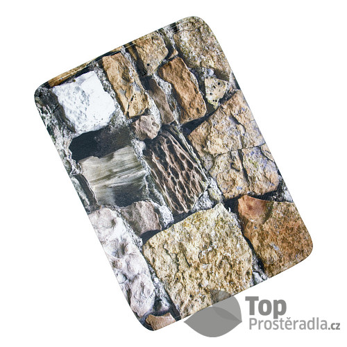 3D Podlahová předložka 50x70 Kamenná zeď
