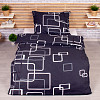 Povlečení DeLuxe 140x200+70x90 Černobílé kostky