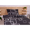 Povlečení DeLuxe 140x200+70x90 Černobílé kostky