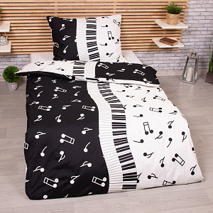 Microtop povlečení 140x200+70x90 - Noty