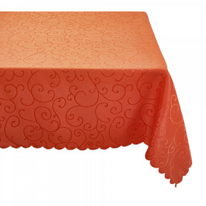 Ubrus s jemným vzorem 120x140 s ornamenty - Oranžová