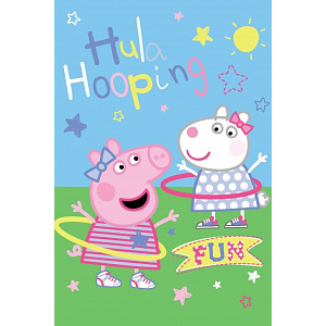 Fleecová deka 100x150 Peppa Pig - Hula Hooping