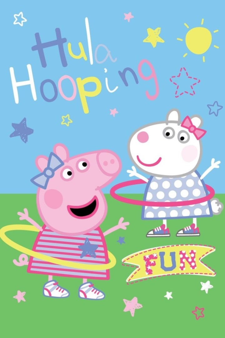 TP Fleecová deka 100x150 Peppa Pig - Hula Hooping