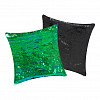 Set povlak na polštářek s flitry 40x40 Zelená/Černá + polštář