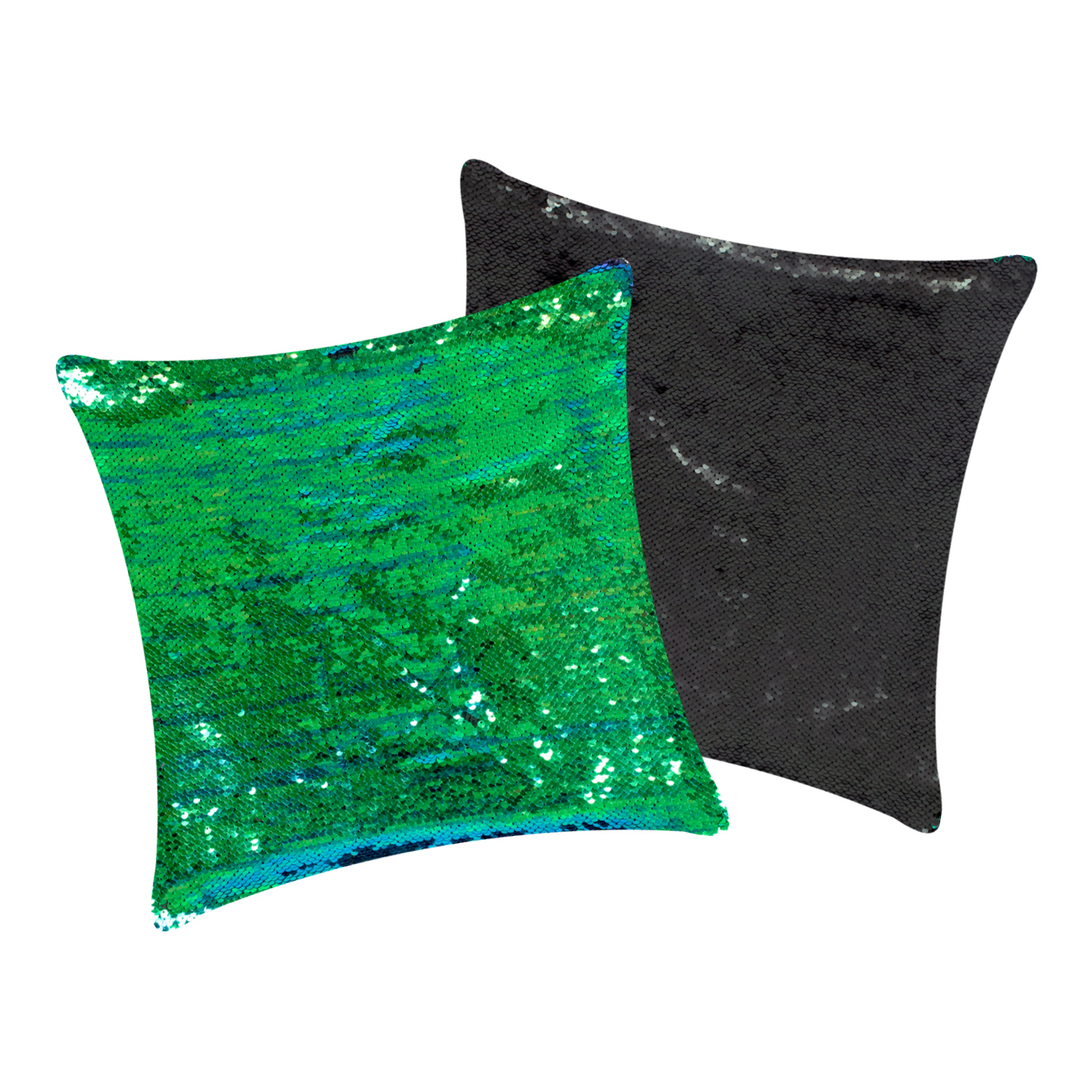 TP Povlak na polštářek s flitry 40x40 Zelená/Černá