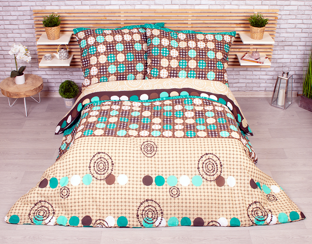 TP Francouzské povlečení 220x200+2x70x90 - Circles