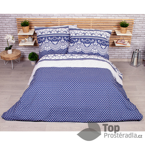 Francouzské povlečení 220x200+2x70x90 Canzone blue