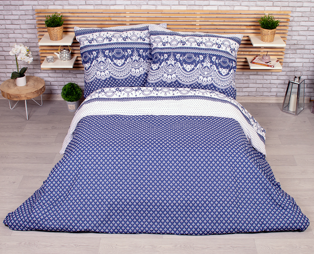 TP Francouzské povlečení 220x200+2x70x90 - Canzone blue