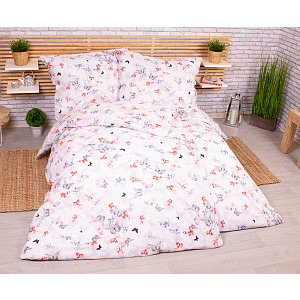 Sada povlečení na dvě lůžka 140x200+70x90 - Barevní motýli