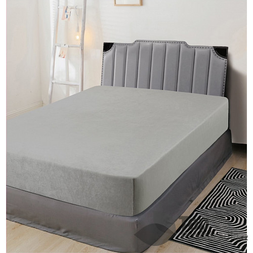 Mikroflanel prostěradlo 90x200 Elegance - Světle šedá
