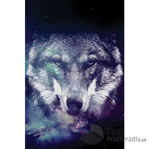 Fleecová deka 100x150 - Blue wolf