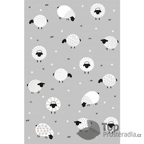 Fleecová deka 100x150 - Ovečky šedé