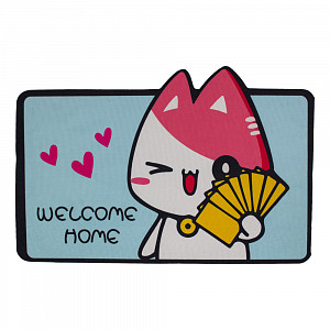 Podlahová předložka WELCOME 40x60 Pink cat