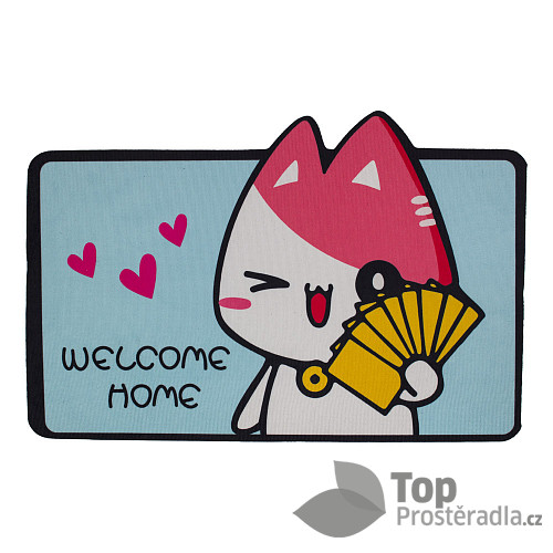 Podlahová předložka WELCOME 40x60 Pink cat