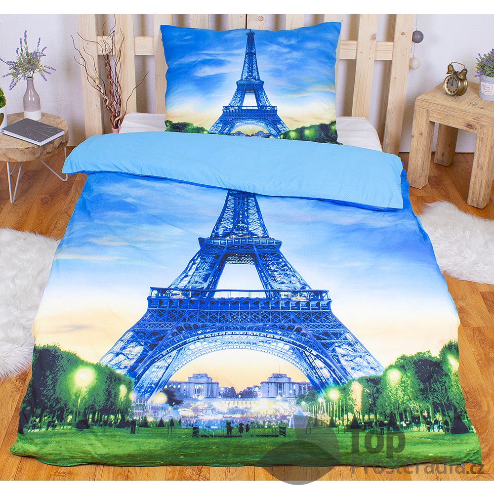 TP 3D povlečení 140x200 + 70x90 - Eiffel