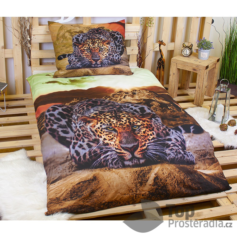 TP 3D povlečení 140x200 + 70x90 - Leopard
