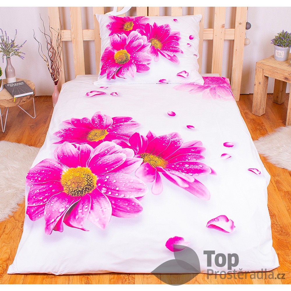 TP 3D povlečení 140x200 + 70x90 - Gerbera