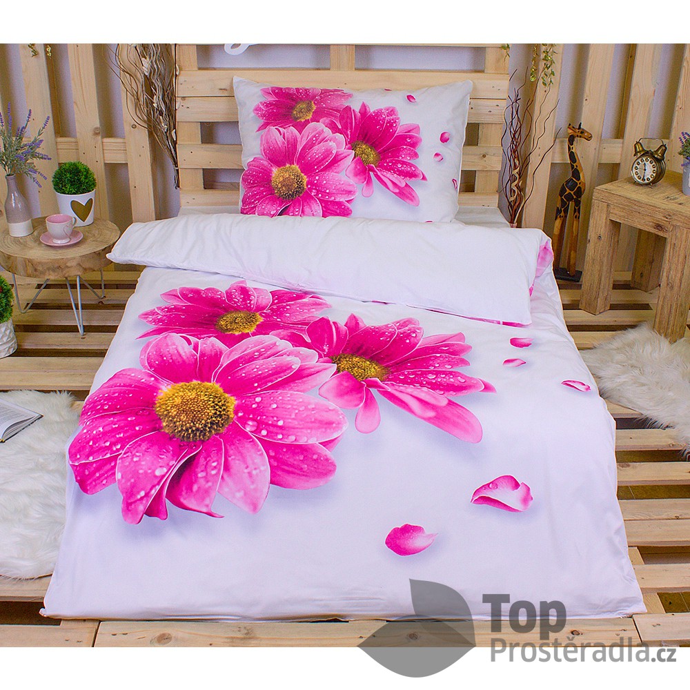 3D povlečení 140x200 + 70x90 - Gerbera
