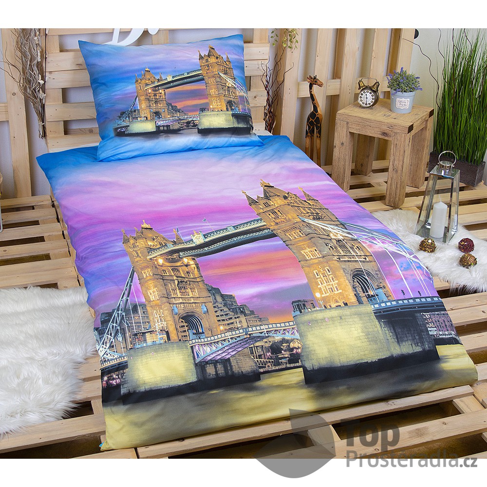 3D povlečení 140x200 + 70x90 - Tower bridge