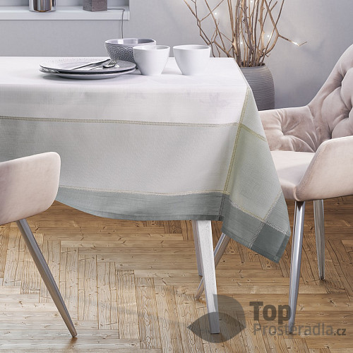 Dekorační ubrus SEVRAN 140x180 - Modro-bílý