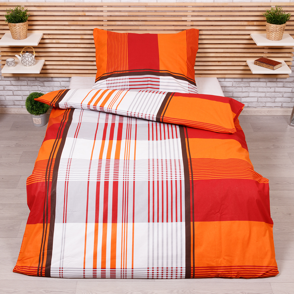 TP Bavlněné povlečení 140x200+70x90 - Sofie oranžová