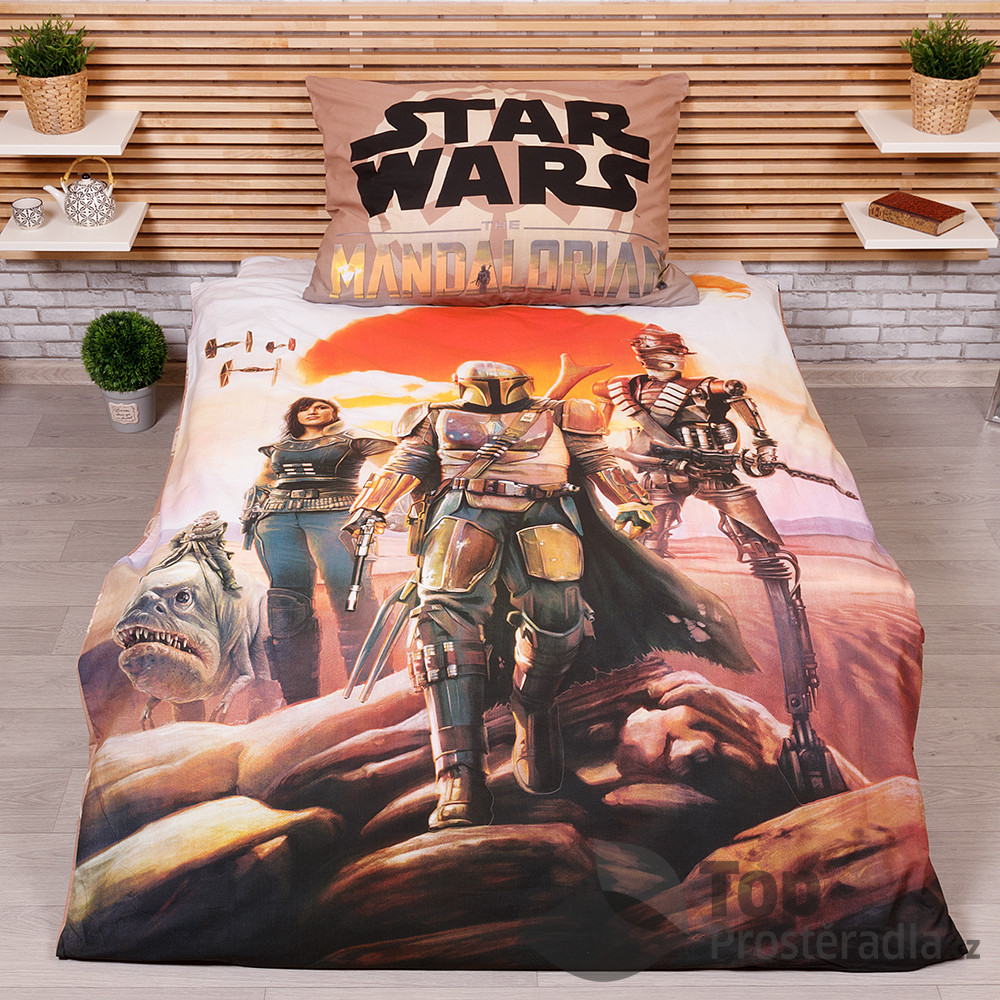 TP Bavlněné povlečení 140x200+70x90 Star Wars Mandalorian