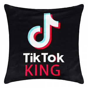 Povlak na polštářek s moderním vzorem TikTok 45x45 - TikTok KING