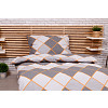 Krepové povlečení Deluxe 140x200+70x90 Káry tmavě šedé