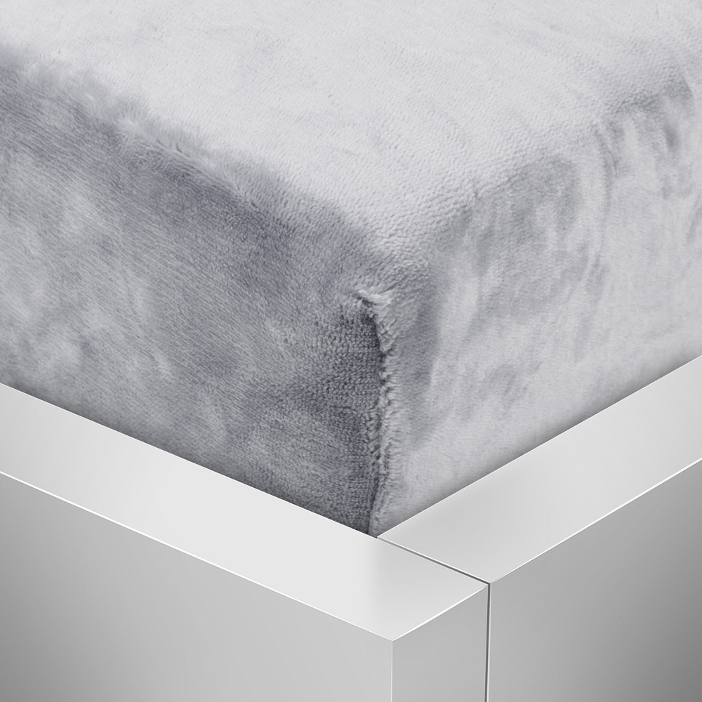 Fotografie TP Mikroplyšové prostěradlo 220x200 Elegance - Světle šedá