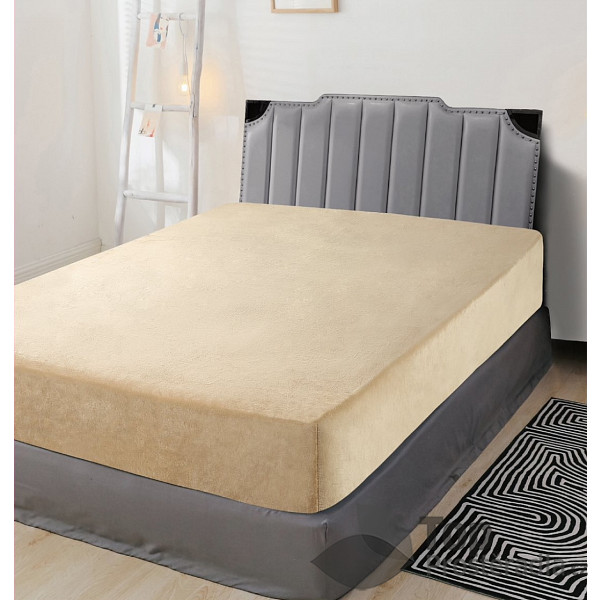 Mikroplyšové prostěradlo 90x200 Elegance – Světle Béžová