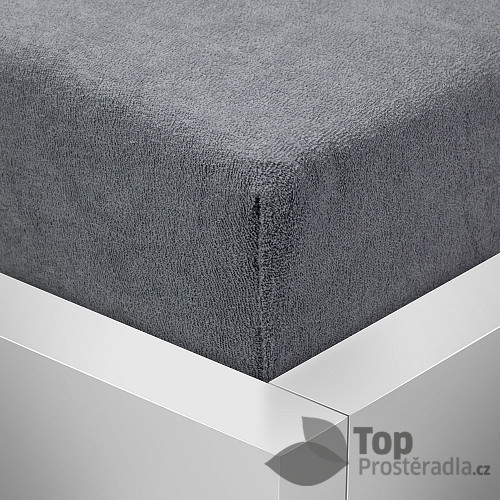 Froté prostěradlo 220x200 Premium - Tmavě šedá