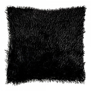 Luxusní povlak na polštářek s dlouhým vlasem 40x40 - Černá