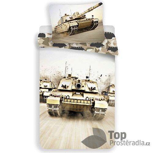Bavlněné povlečení 140x200+70x90 Tank