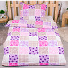 Prodloužené bavlněné povlečení 140x220+70x90 Patchwork růžový