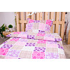 Prodloužené bavlněné povlečení 140x220+70x90 Patchwork růžový