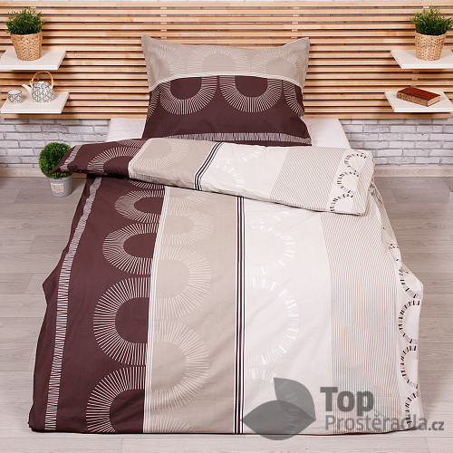 Krepové povlečení 140x200+70x90 Machiato