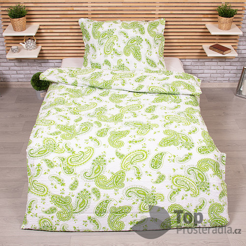 Prodloužené krepové povlečení 140x220+70x90 Jarní ornament