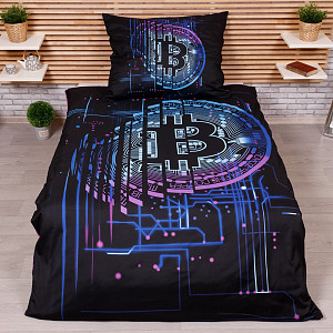 3D povlečení 140x200+70x90 Bitcoin