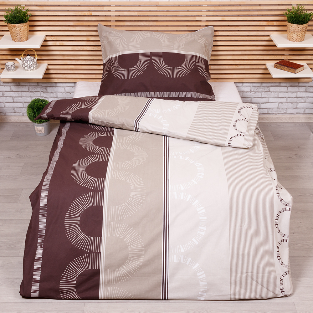 TP Prodloužené bavlněné povlečení 140x220+70x90 - Machiato