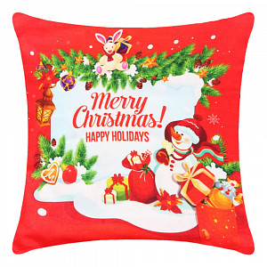 Povlak na polštářek s vánočním motivem 45x45 Happy holidays