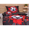 3D povlečení 140x200+70x90+40x40 Football Red-Black